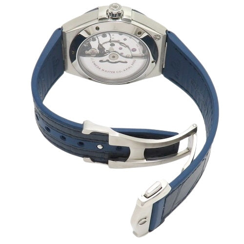 【2024年保証書付】 131.33.41.21.03.001 コンステレーション コーアクシャル アリゲーター/ラバー 自動巻き ブルー