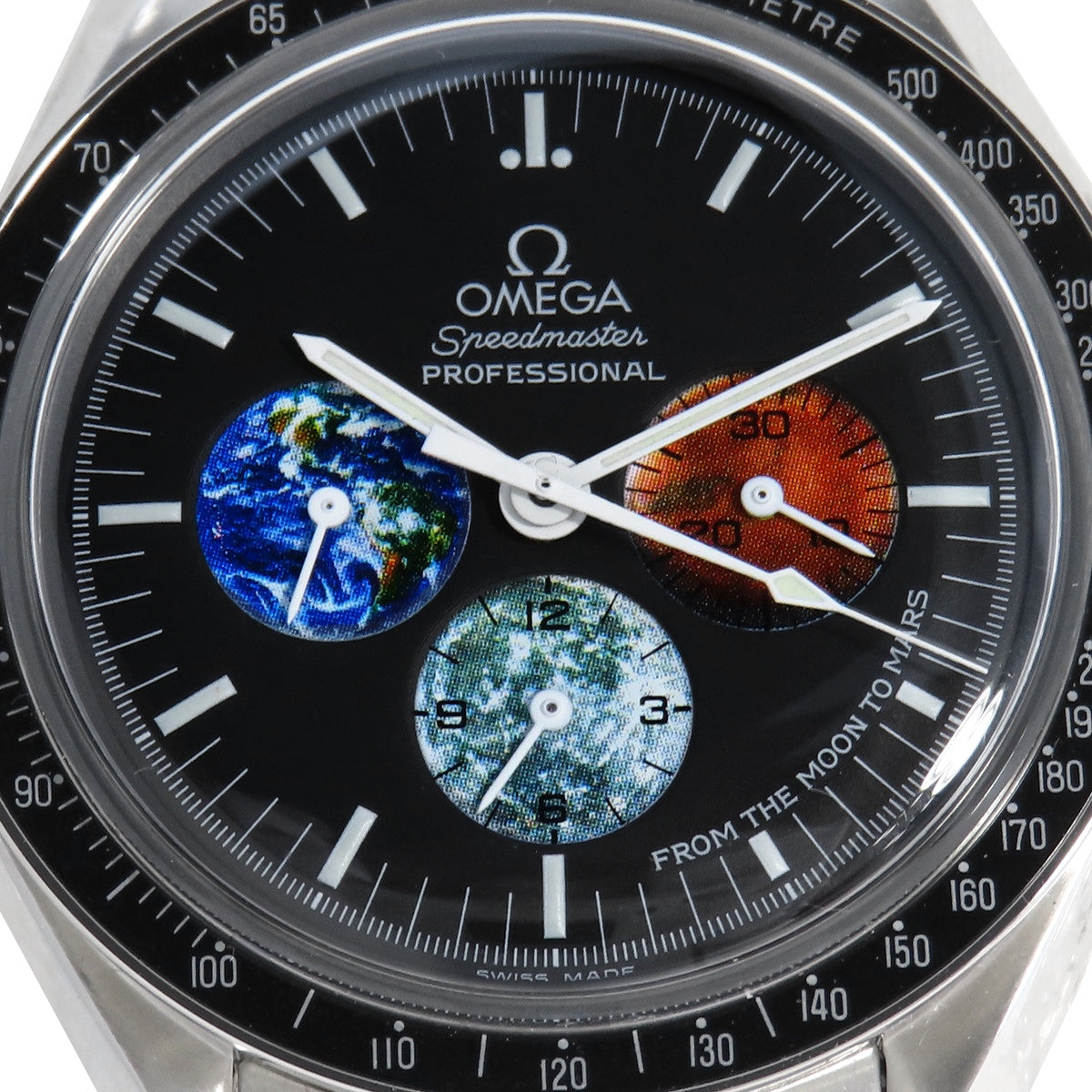 Speedmaster From the Moon to Mars 3577.50.00 SS Black Manual Winding Men's