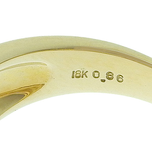 18K 黄金 (YG) 红宝石和钻石戒指 R0.86/D0.63