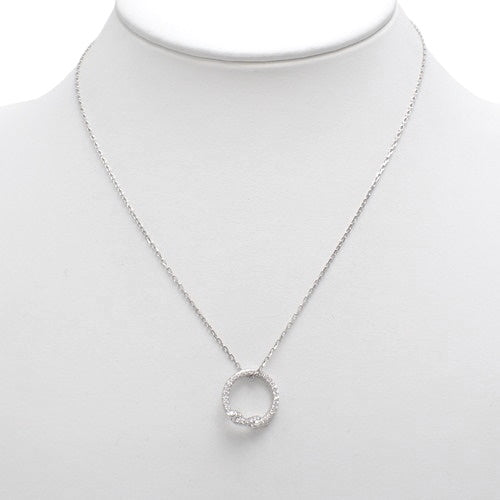 アントルラセ ネックレス ダイヤモンド K18 ホワイトゴールド WG パヴェ