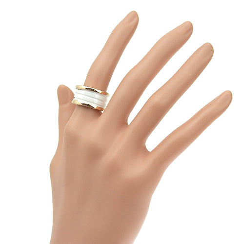 B-zero1 18K 玫瑰金和 PG 白色陶瓷戒指