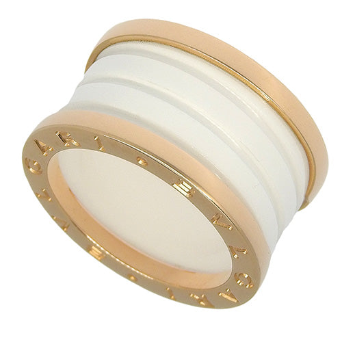 B-zero1 18K 玫瑰金和 PG 白色陶瓷戒指