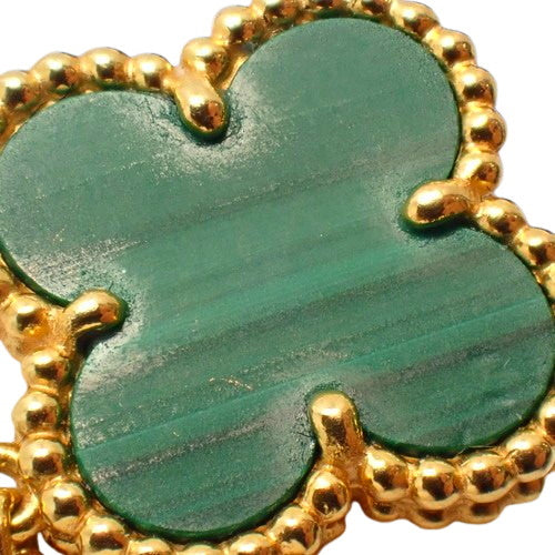 Vintage Alhambra Pendant, Malachite, Yellow Gold (K18YG), Accessory, Jewelry, Malachite