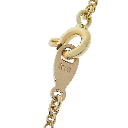 红宝石和钻石三排花项链 R0.57/D0.83 K18 黄金 YG