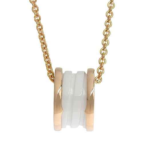 B-zero1 18K 玫瑰金和 PG 白色陶瓷项链