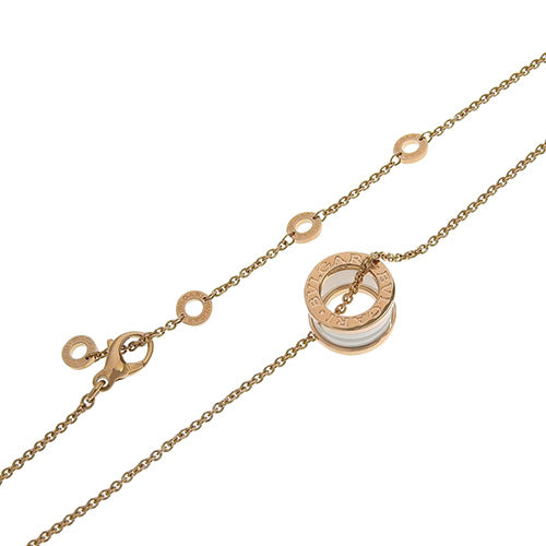 B-zero1 18K 玫瑰金和 PG 白色陶瓷项链