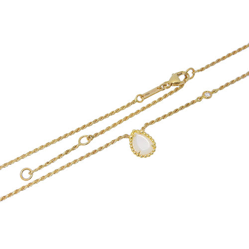 Serpent Bohème 吊坠,超小号,白色珍珠贝母和钻石,18K 黄金