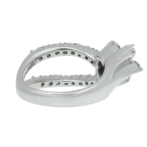 Diamond Flower Ring Diamond D0.90 K18 White Gold WG