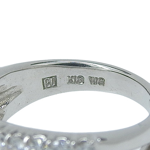 Diamond Flower Ring Diamond D0.90 K18 White Gold WG