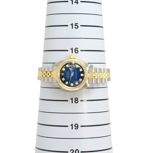 69173G Datejust YG/SS Stainless Steel, T series, Automatic, Blue dial, Diamond indexes