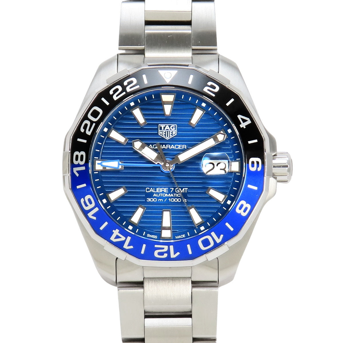 WAY201T アクアレーサー キャリバー7 GMT SS 自動巻き ブルー