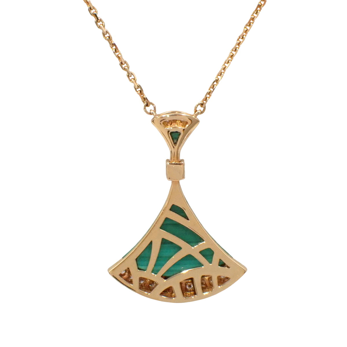 Diva Dream Necklace Malachite/Diamond K18 Pink Gold PG