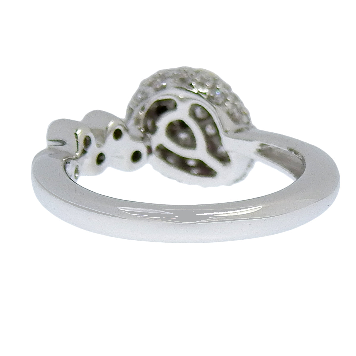 Ruby and Diamond Rabbit Ring, R0.01/D0.37, 18K White Gold (WG) and 18K Yellow Gold (YG), Snow Rabbit Design