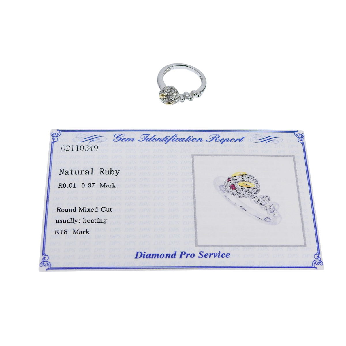 ルビー ダイヤモンド ウサギリング R0.01/D0.37 K18 ホワイトゴールド WG K18 イエローゴールド YG 雪うさぎ