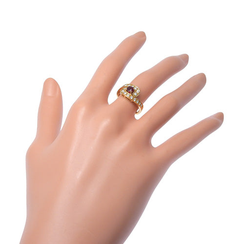 红宝石和钻石戒指,红宝石/钻石 R0.54/D0.45,18K 黄金,YG