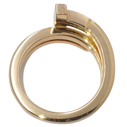 Square wrap ring with diamonds in 18K pink gold and PG