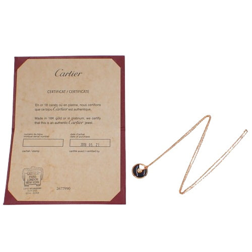 护身符项链 缟玛瑙/钻石 K18 粉红金 PG 1PD