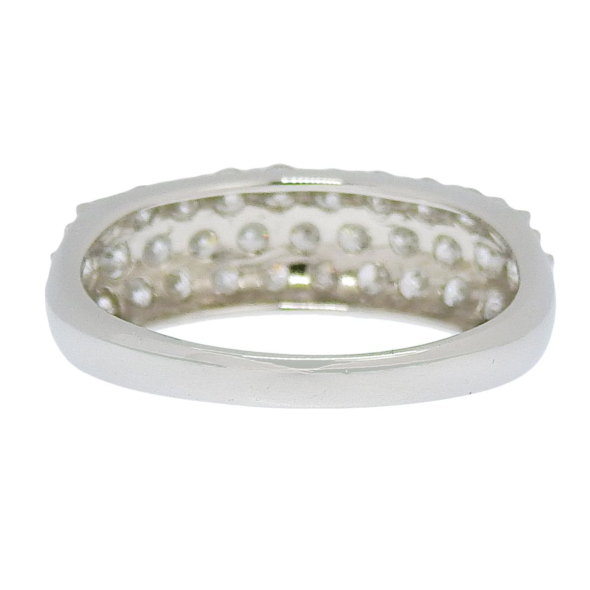 Half Pave Diamond Ring D1.00 Pt900 Platinum