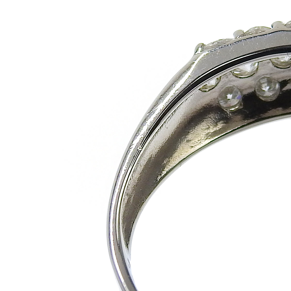 Half Pave Diamond Ring D1.00 Pt900 Platinum