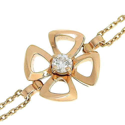 Fiorever 18K玫瑰金镶钻手链