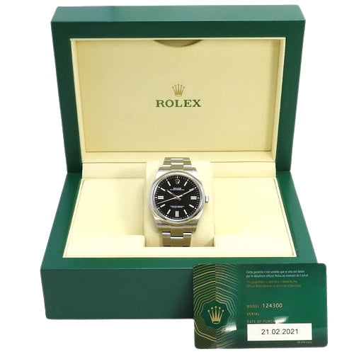 124300 蚝式恒动型 不锈钢 随机编号 自动上链 黑色