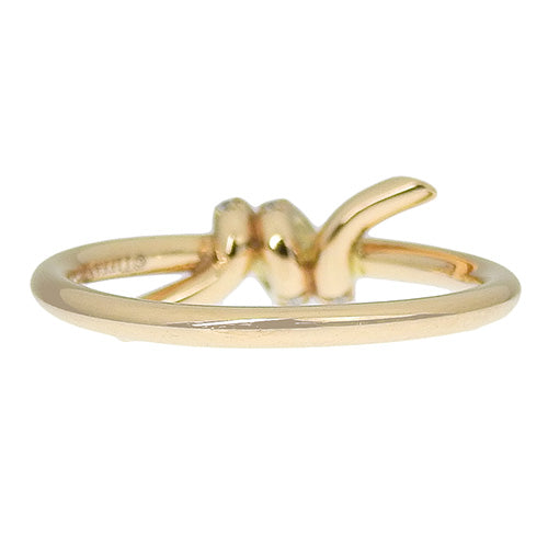 Knot ring with diamonds in 18K pink gold and PG
