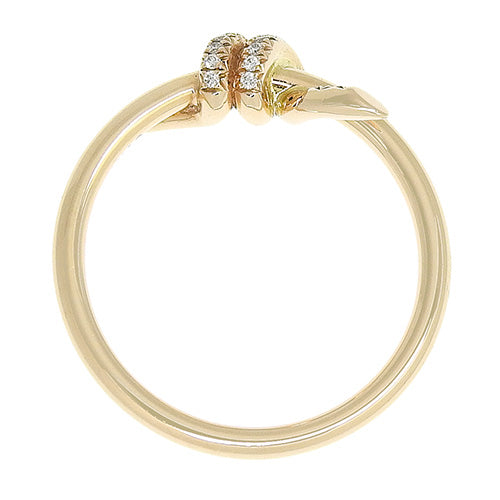 Knot ring with diamonds in 18K pink gold and PG