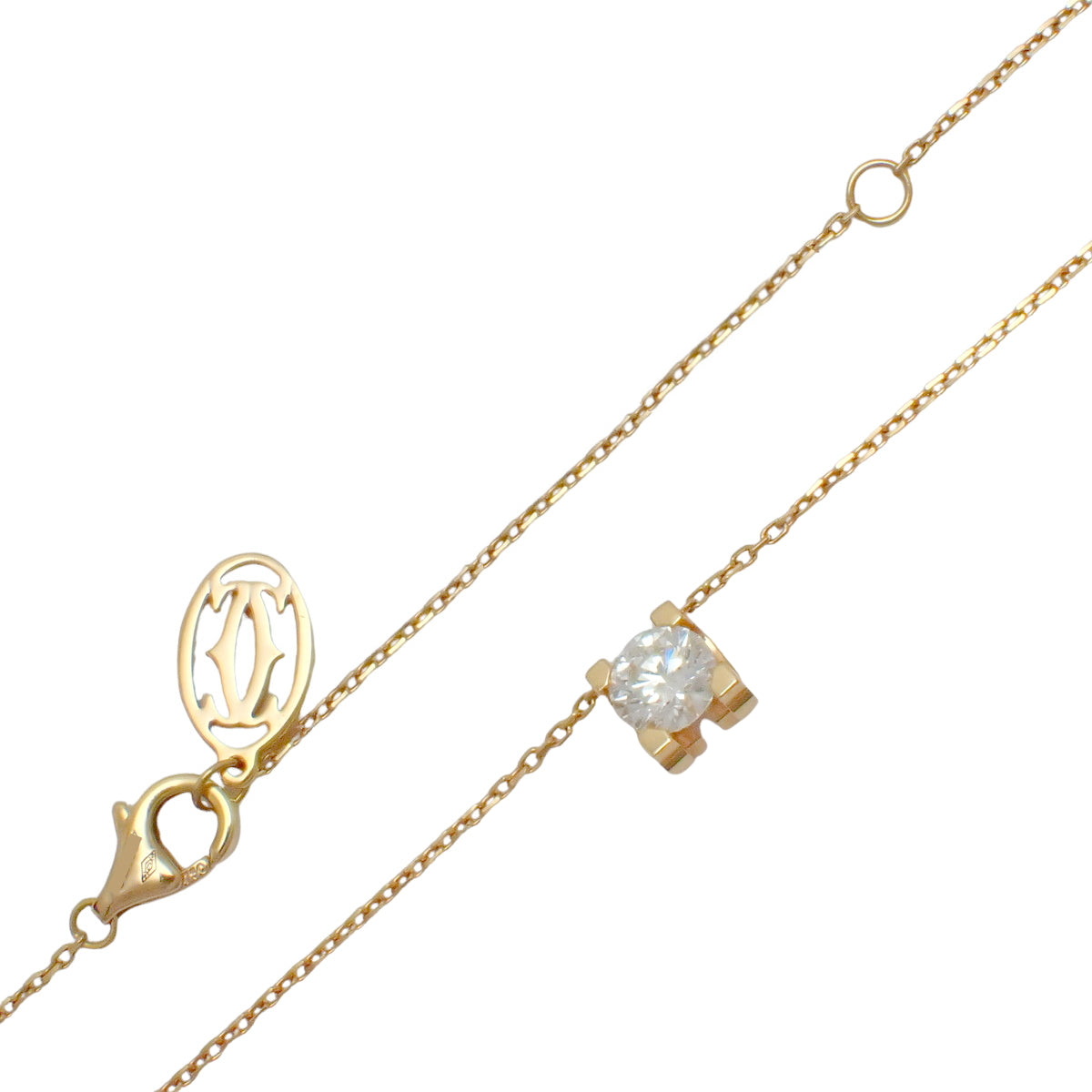 C de Cartier 钻石项链,0.53 克拉,18K 玫瑰金,PG,配饰,珠宝,1PD