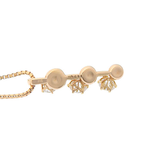 Diamond necklace D1.00 K18 pink gold PG