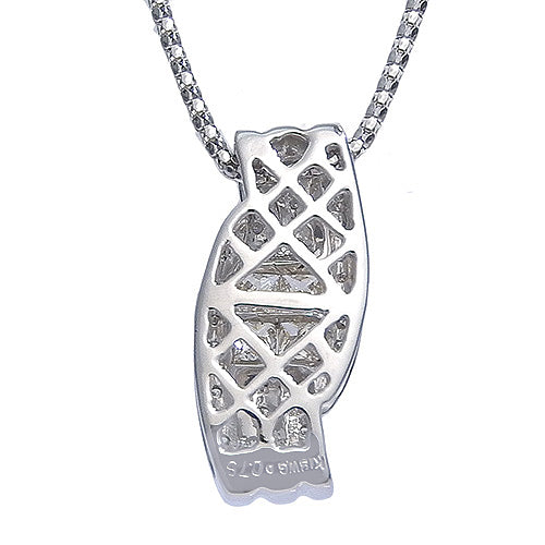 Diamond necklace D0.75 K18 white gold WG