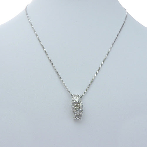 Diamond necklace D0.75 K18 white gold WG