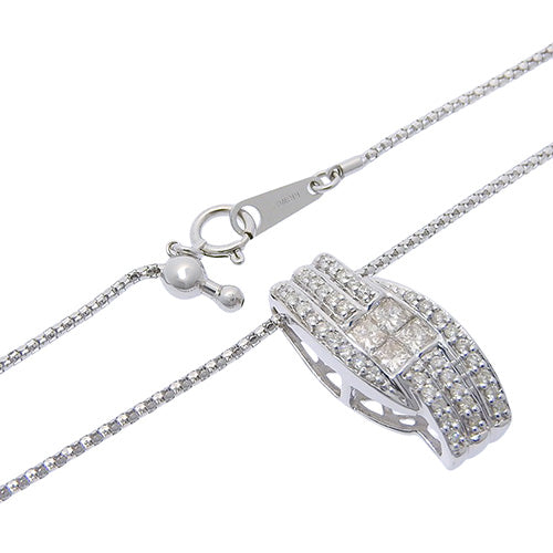 ダイヤモンド ネックレス D0.75 K18 ホワイトゴールド WG