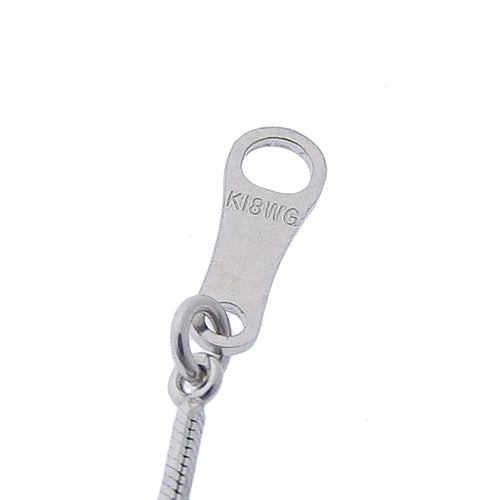 密镶钻石心形项链 D1.00 K18 白金 WG