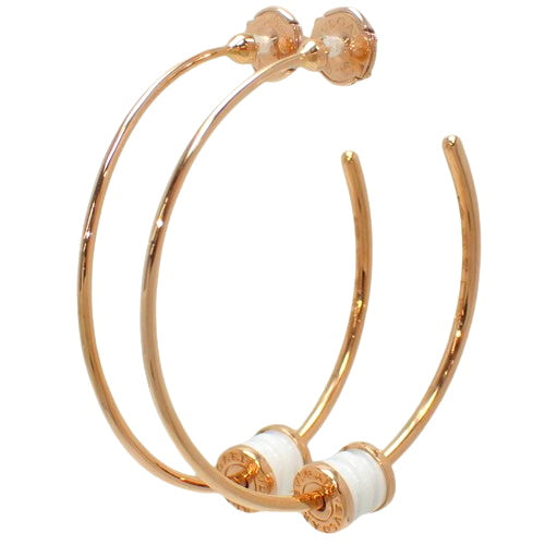 B-zero1 耳环,18K 玫瑰金和 PG 白色陶瓷材质