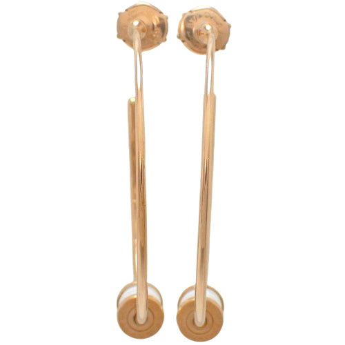 B-zero1 耳环,18K 玫瑰金和 PG 白色陶瓷材质