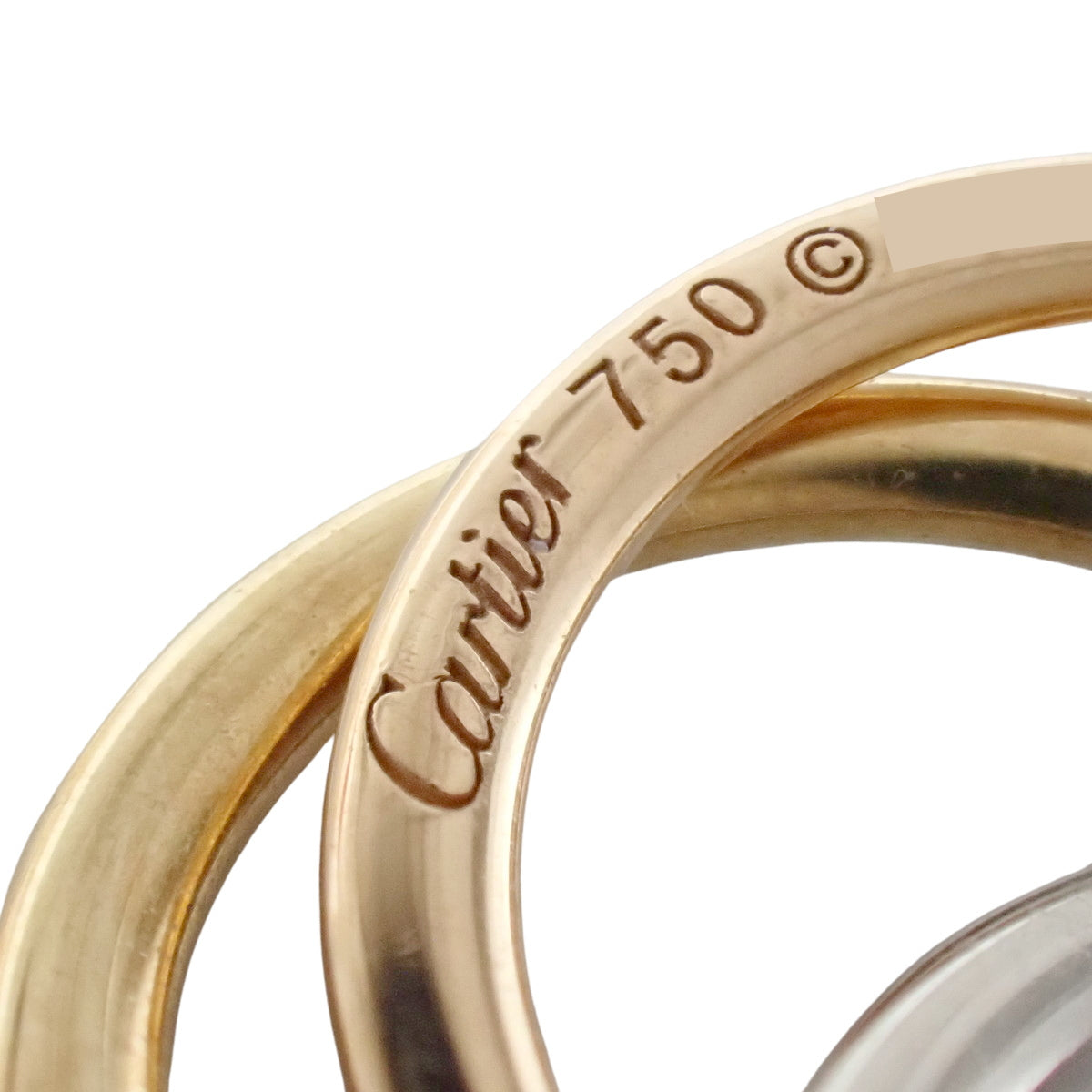 18K 黄金 (YG)、18K 粉金 (PG)、18K 白金 (WG) 钻石 Trinity 耳环