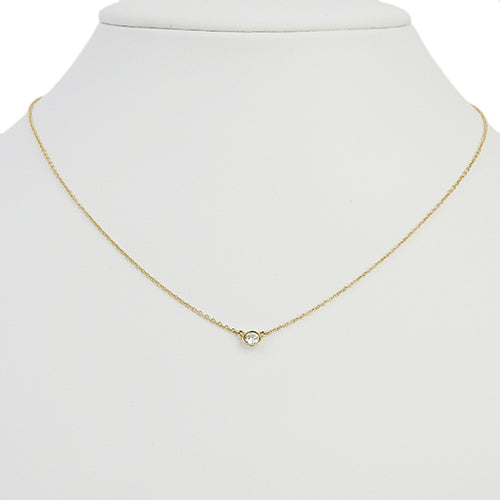 18K 黄金按码单颗钻石吊坠