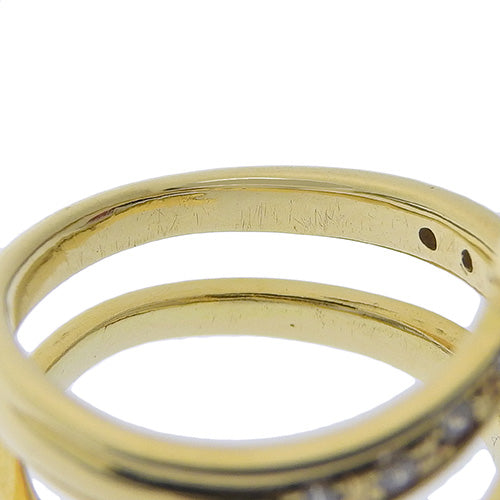 钻石戒指 D0.25,0.13 18K黄金 K18YG 饰品 珠宝