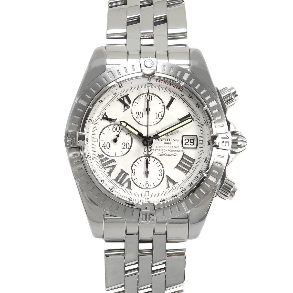 A13356 Chronomat 计时码表 不锈钢 自动 白色