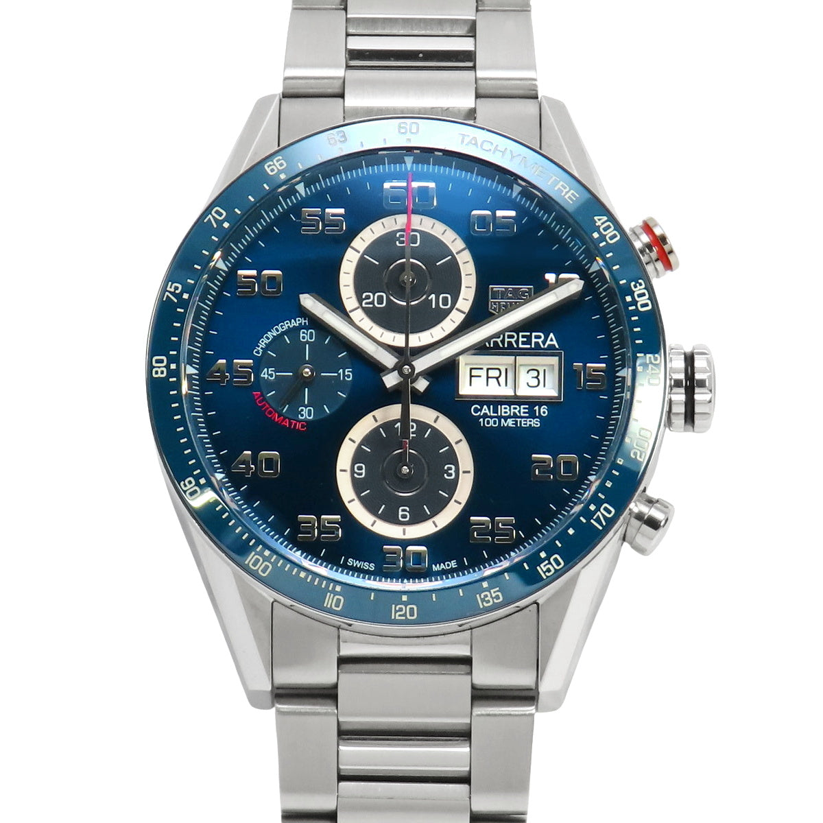 CV2A1V.BA0738 Carrera Chronograph Caliber 16 Stainless Steel Automatic Blue