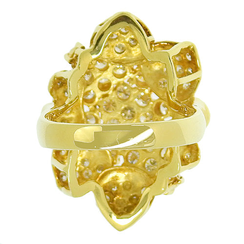 Diamond Flower Ring D1.81 K18 Yellow Gold YG
