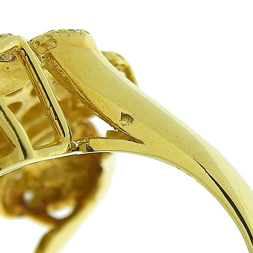 Diamond Flower Ring D1.81 K18 Yellow Gold YG