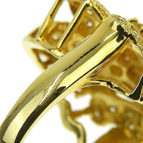 Diamond Flower Ring D1.81 K18 Yellow Gold YG