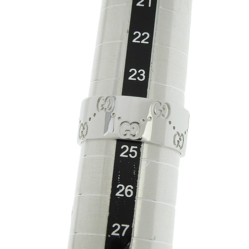 アイコン ワイド リング K18 ホワイトゴールド WG