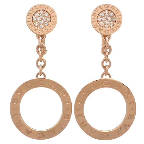 Diamond circle earrings in 18K pink gold and PG