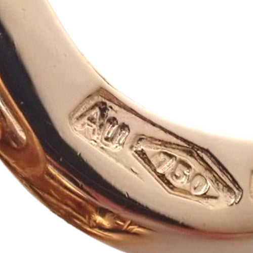 18K 玫瑰金和 PG 钻石圆形耳环