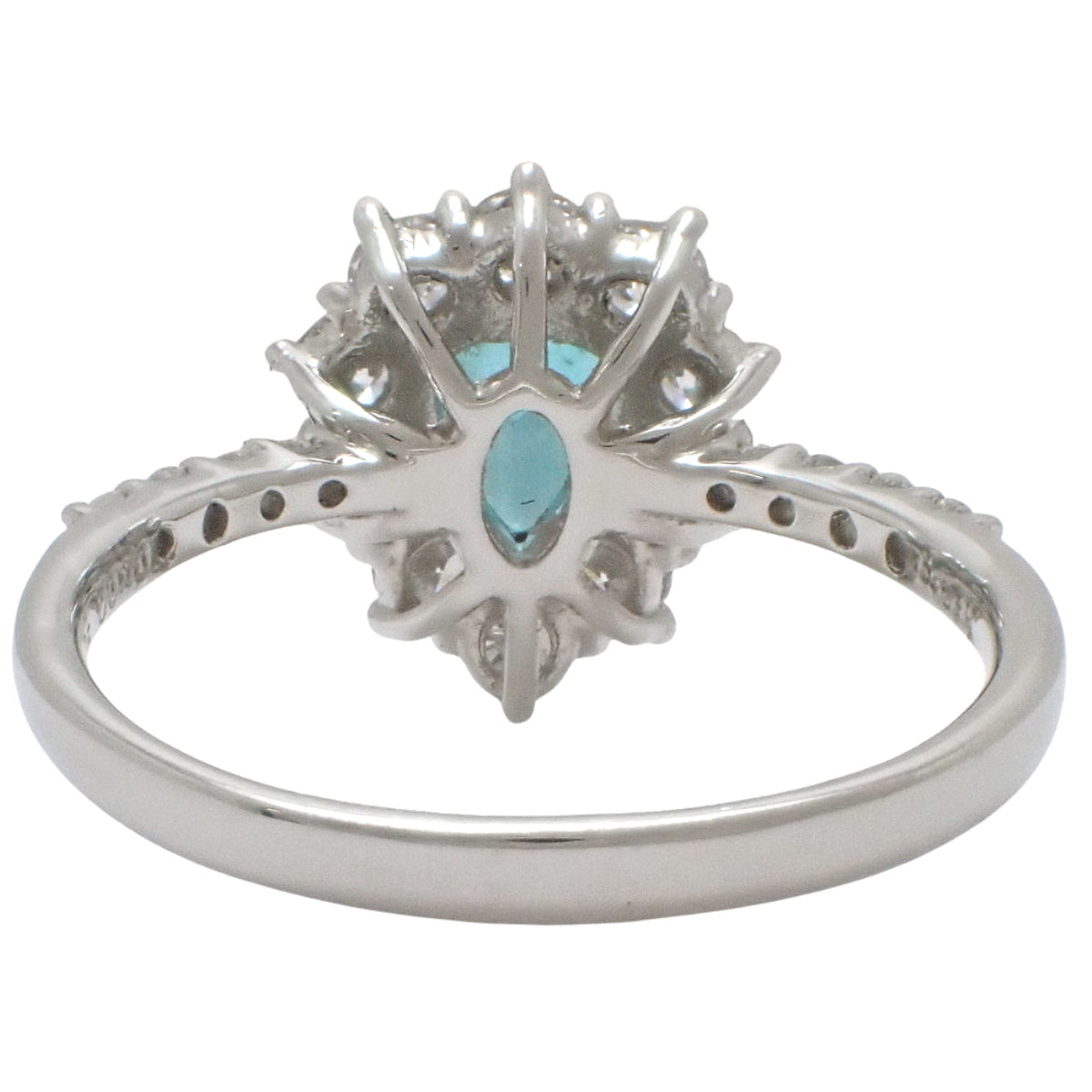 帕拉伊巴碧玺和钻石泪滴形戒指,PAT1.05/D0.70,Pt950铂金,泪滴