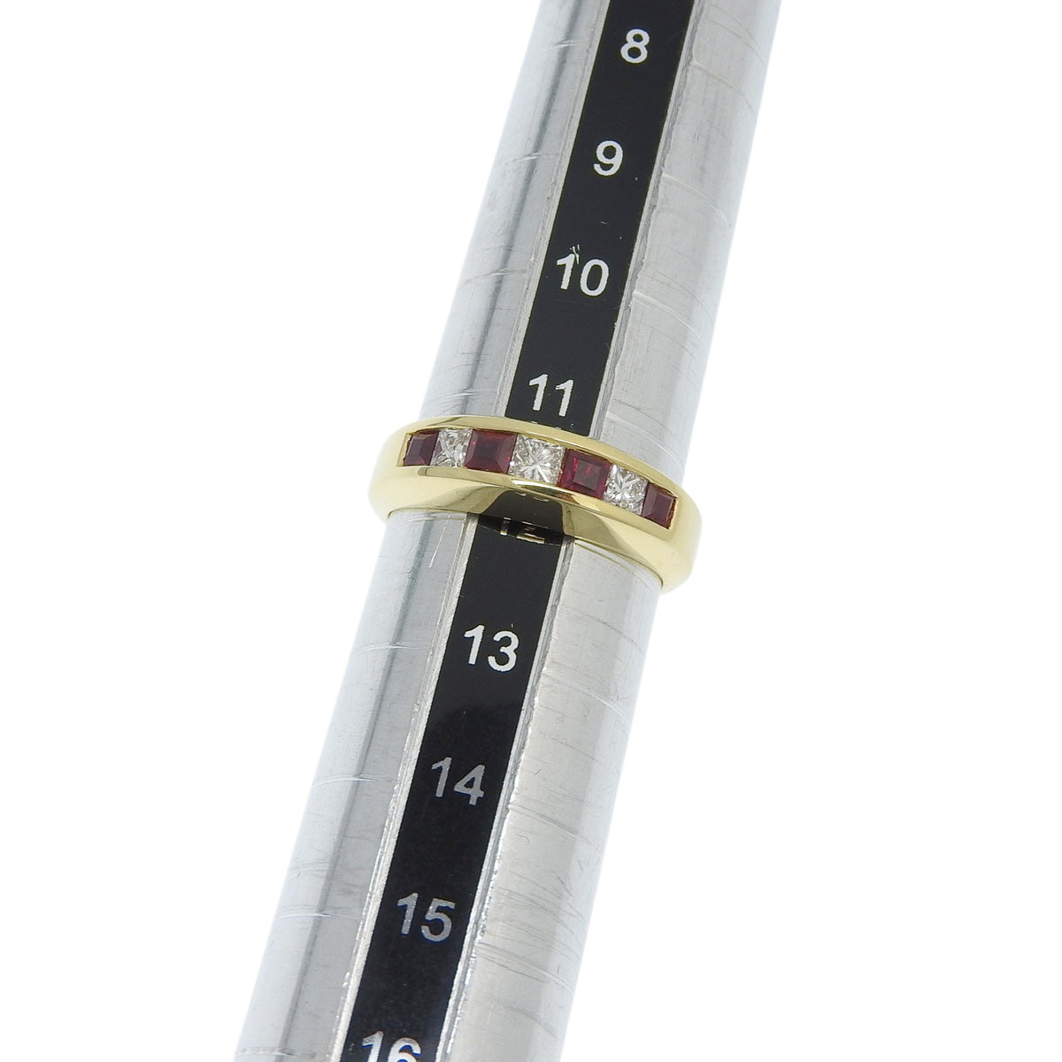 红宝石和钻石戒指 R0.51/D0.30 K18 黄金 YG