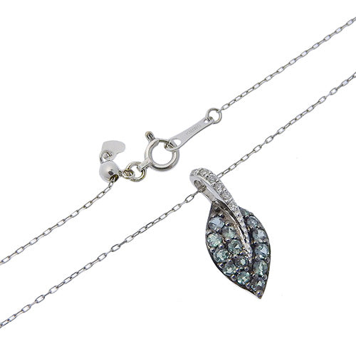 Alexandrite Necklace AL0.40/D0.05 K18 White Gold WG
