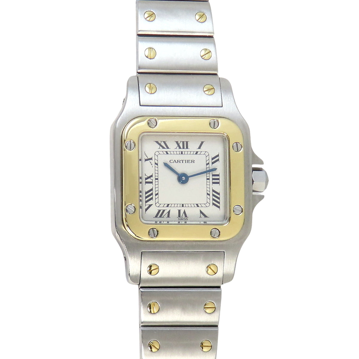 W20012C4 桑托斯-杜蒙 SM YG/SS 石英 白色